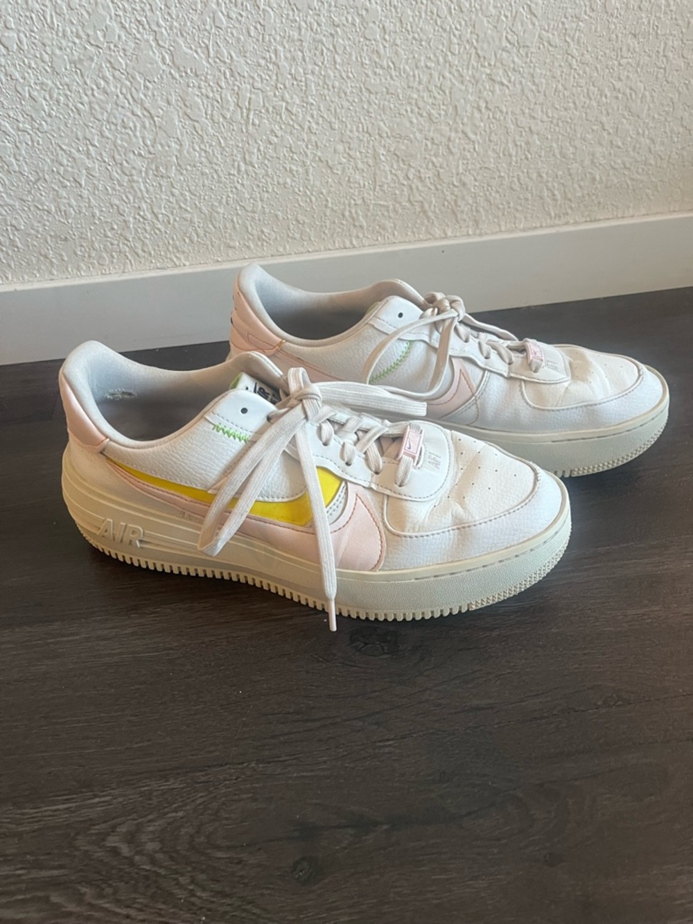 Nike Neon Accent AirForces Women’s Size 13